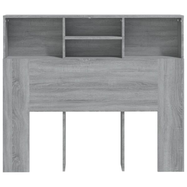 Testiera con Scomparti Grigio Sonoma 120x19x103,5 cm
