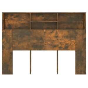 Testiera con Scomparti Rovere Fumo 140x19x103,5 cm