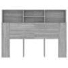 Testiera con Scomparti Grigio Sonoma 140x19x103,5 cm