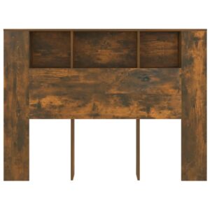 Testiera con Scomparti Rovere Fumo 140x18,5x104,5 cm