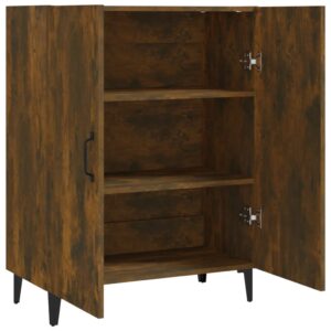 Credenza Rovere Fumo 70x34x90 cm in Legno Multistrato