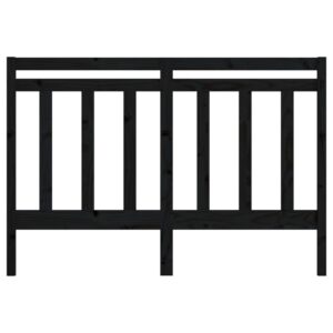 Testiera per Letto Nera 166x4x100 cm in Legno Massello di Pino