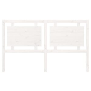 Testiera per Letto Bianca 165,5x4x100 cm Legno Massello di Pino