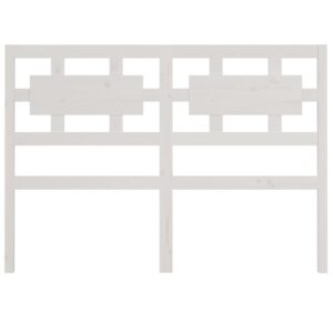 Testiera per Letto Bianca 205,5x4x100 cm Legno Massello di Pino
