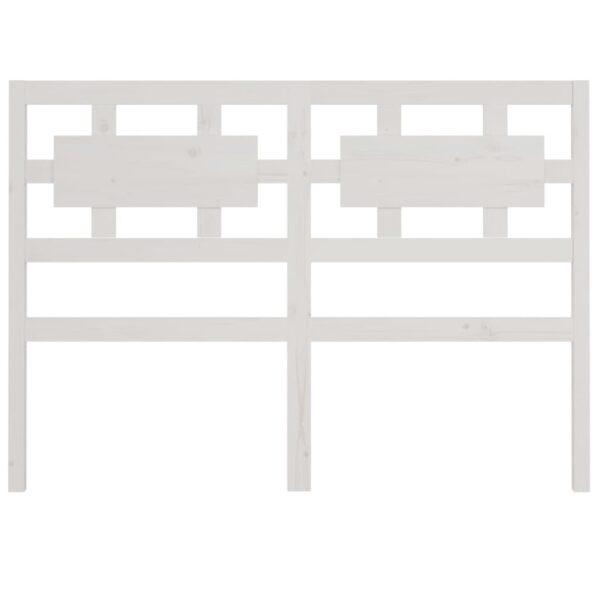 Testiera per Letto Bianca 205,5x4x100 cm Legno Massello di Pino