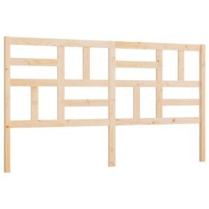 Testiera per Letto 186x4x100 cm in Legno Massello di Pino
