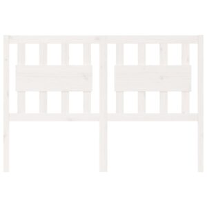 Testiera per Letto Bianca 145,5x4x100 cm Legno Massello di Pino