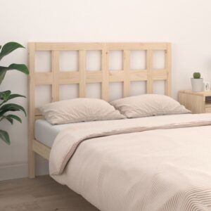 Testiera Letto 125,5x4x100cm in Legno Massello di Pino