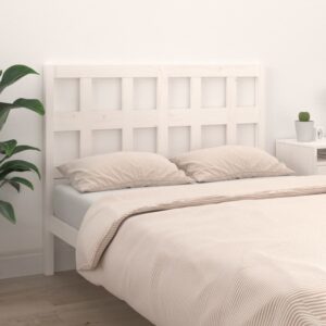 Testiera per Letto Bianca 205,5x4x100 cm Legno Massello di Pino