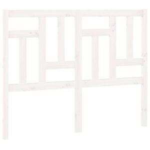 Testiera per Letto Bianca 205,5x4x100 cm Legno Massello di Pino