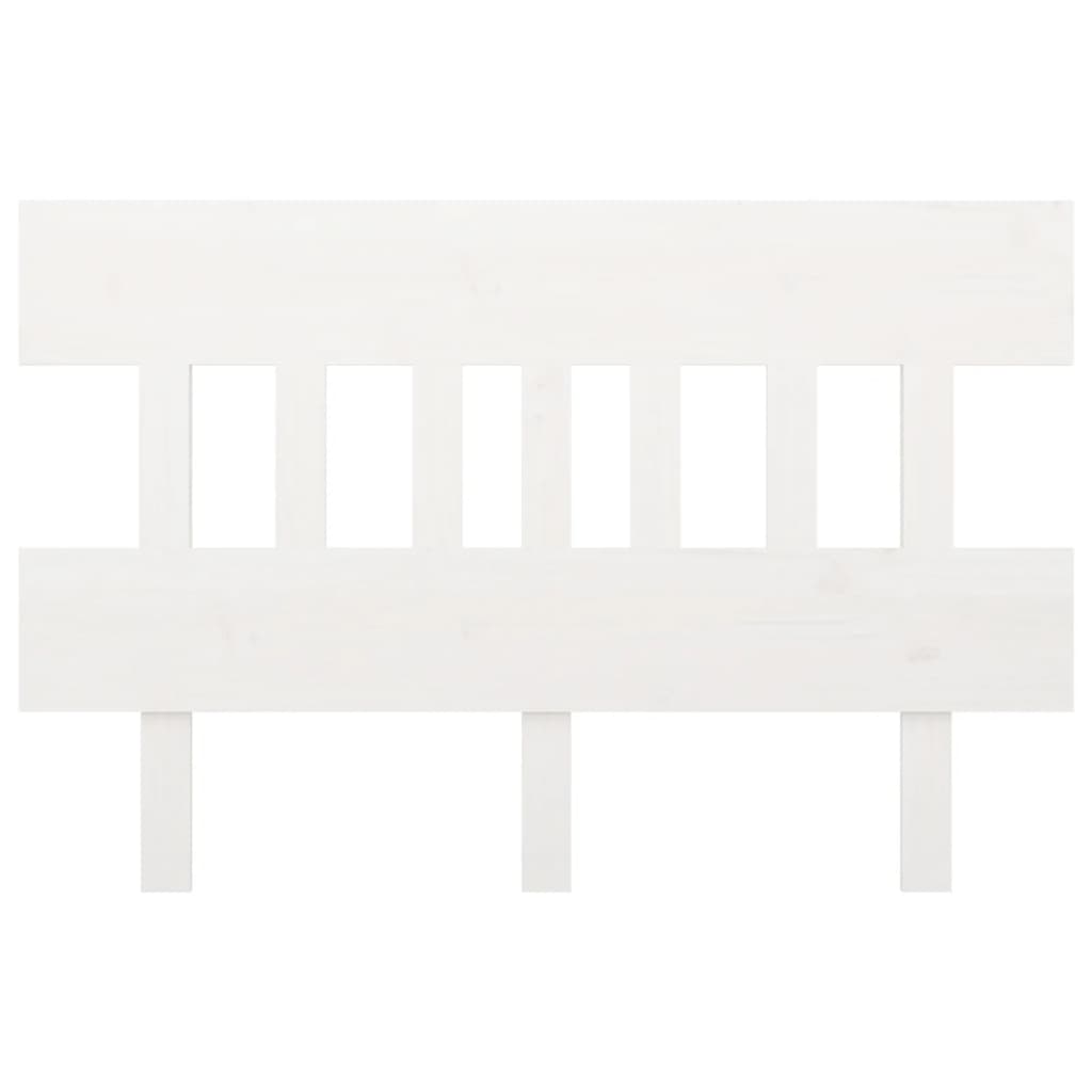 Testiera per Letto Bianca 143,5x3x81 cm Legno Massello di Pino