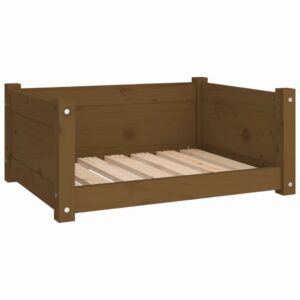 Cuccia per Cani ambra 65,5x50,5x28cm in Legno Massello di Pino
