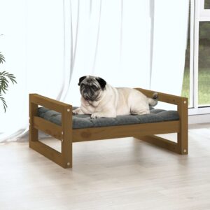 Cuccia per Cani Ambra 65,5x50,5x28cm in Legno Massello di Pino