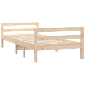 Giroletto senza Materasso 75x190 cm in Legno Massello di Pino
