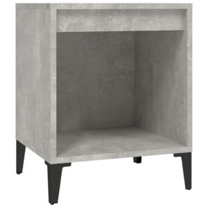 Comodini 2 pz Grigio Cemento 40x35x50 cm