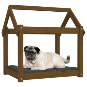 Cuccia per Cani Ambra 71x55x70 cm in Legno Massello di Pino