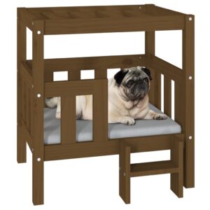 Cuccia per Cani Ambra 65,5x43x70 cm in Legno Massello di Pino