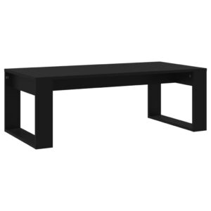 Tavolino da Salotto Nero 102x50x35 cm in Legno Multistrato