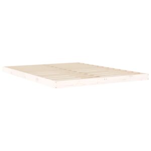 Giroletto senza Materasso Bianco 150x200 cm Legno Massello Pino
