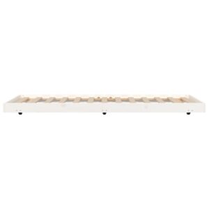 Giroletto senza Materasso Bianco 75x190 Legno Massello di Pino