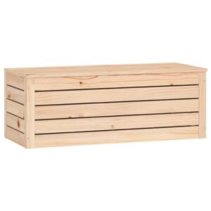 Contenitore Portaoggetti 89x36,5x33 cm Legno Massello Pino