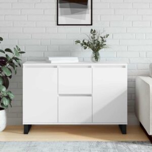 Credenza Bianca 104x35x70 cm in Legno Multistrato