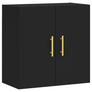 Armadietto a Muro Nero 60x31x60 cm in Legno Multistrato