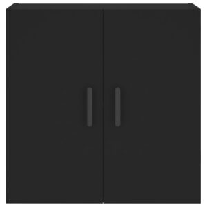 Armadietto a Muro Nero 60x31x60 cm in Legno Multistrato