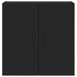Armadietto a Muro Nero 60x31x60 cm in Legno Multistrato