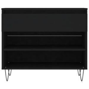Scarpiera Nera 70x36x60 cm in Legno Multistrato