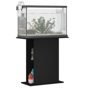 Supporto per Acquario Nero 75x36x72,5 cm in Legno Multistrato