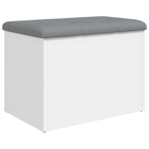 Panca Portaoggetti Bianca 62x42x45 cm in Legno Multistrato
