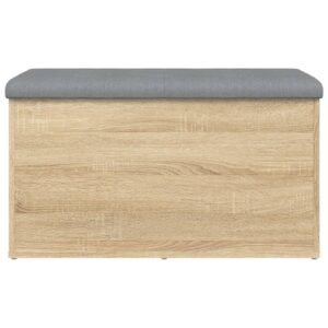 Panca Portaoggetti Rovere Sonoma 82x42x45 cm Legno Multistrato