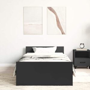 Giroletto Nero 90x190 cm in Legno Multistrato