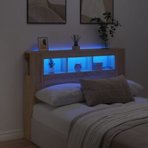 Testiera LED Rovere Sonoma 140x18,5x103,5 cm Legno Multistrato