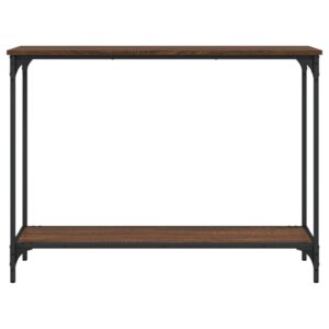 Tavolo Consolle Rovere Marrone 101x30,5x75 cm Legno Multistrato