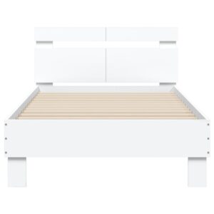 Giroletto con Testiera Bianco 100x200 cm in Legno Multistrato