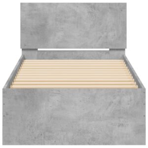 Giroletto Testiera Grigio Cemento 90x200 cm Legno Multistrato