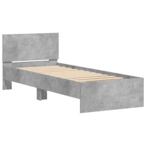 Giroletto Testiera Grigio Cemento 75x190 cm Legno Multistrato
