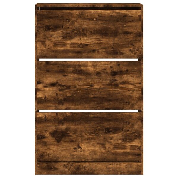 Scarpiera Rovere Fumo 80x21x125,5 cm in Legno Multistrato