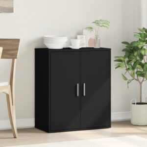 Credenza Nera 79x38x80 cm in Legno Multistrato