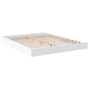 Giroletto senza Materasso Bianco 160x200cm in Legno Multistrato