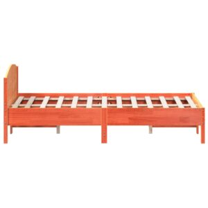 Giroletto senza Materasso Marrone Cera 140x200cm Massello Pino