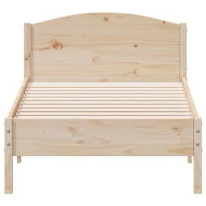 Letto senza Materasso 75x190 cm in Legno Massello Pino