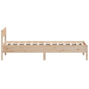 Letto senza Materasso 75x190 cm in Legno Massello Pino