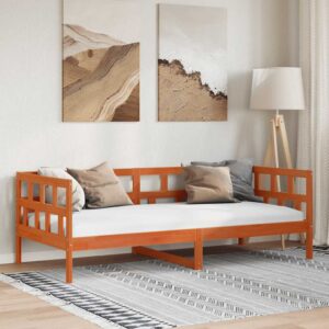 Dormeuse senza Materasso Marrone Cera 80x200 cm Legno di Pino
