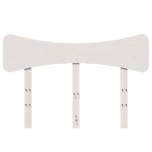 Testiera Bianca 120 cm in Legno Massello di Pino