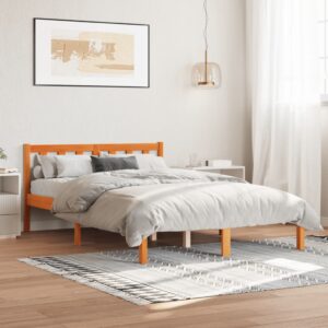 Giroletto senza Materasso Marrone Cera 140x200cm Massello Pino