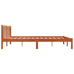 Giroletto senza Materasso Marrone Cera 160x200 cm Legno di Pino