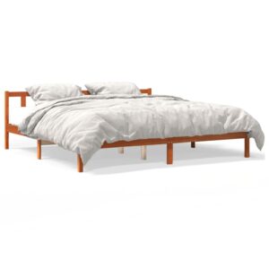 Giroletto senza Materasso Marrone Cera 180x200 cm Legno di Pino